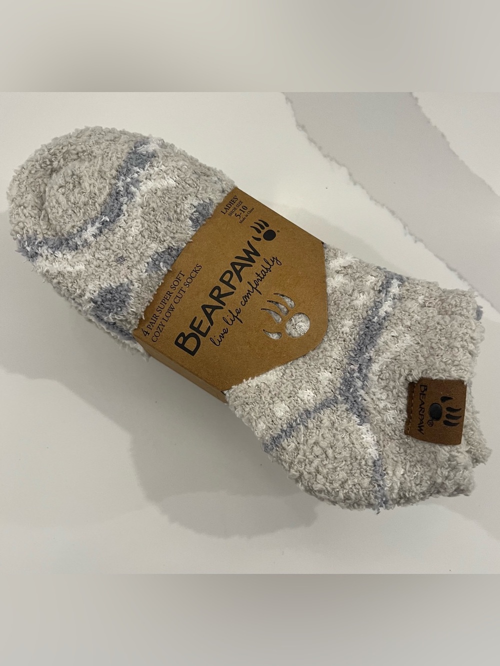 NWT Ladies BearPaw Cozy Crew Socks 4Pack